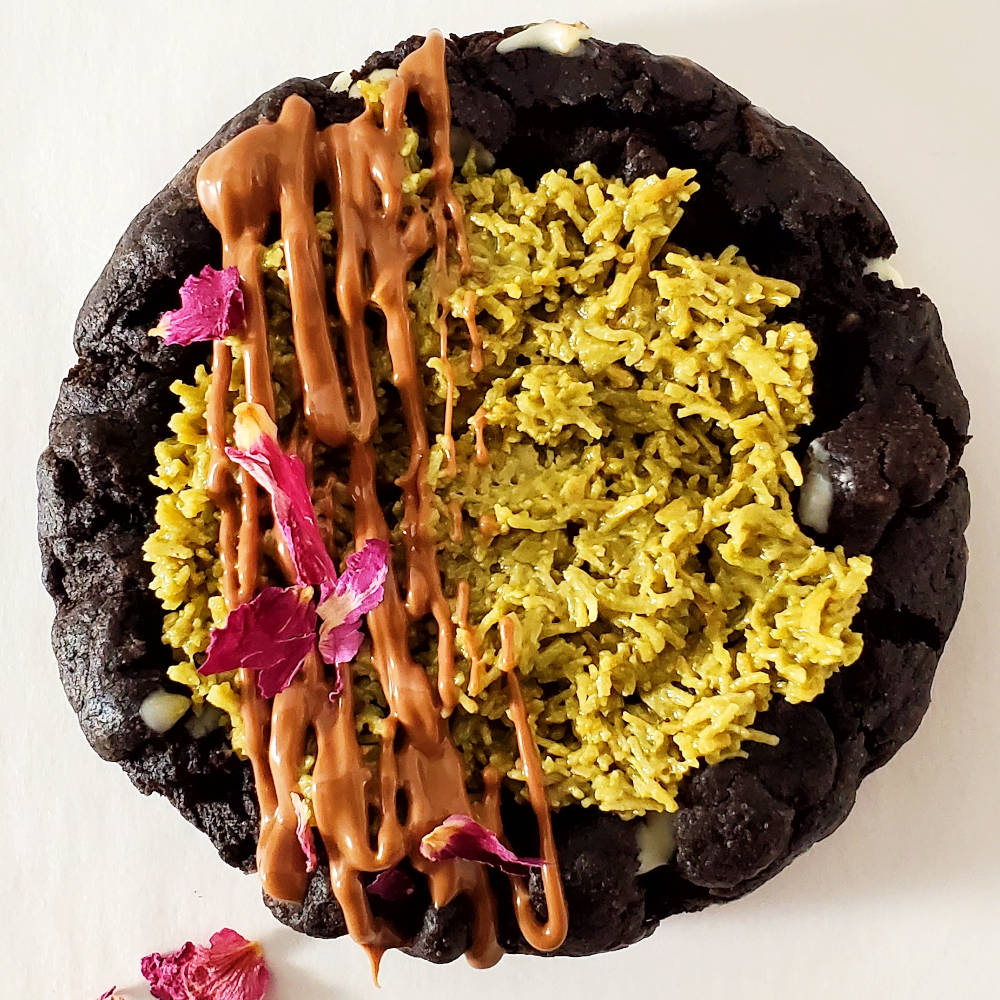 Choco Pistachio Crunch Deep Dish Cookie Edmonton Cookies By Liam Top