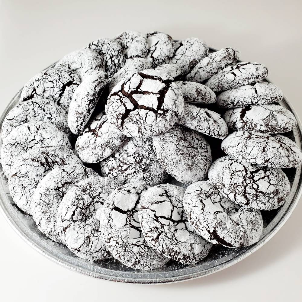 Crinkles Chocolate Platter Edmonton Cookies by Liam Home Bakery Angle