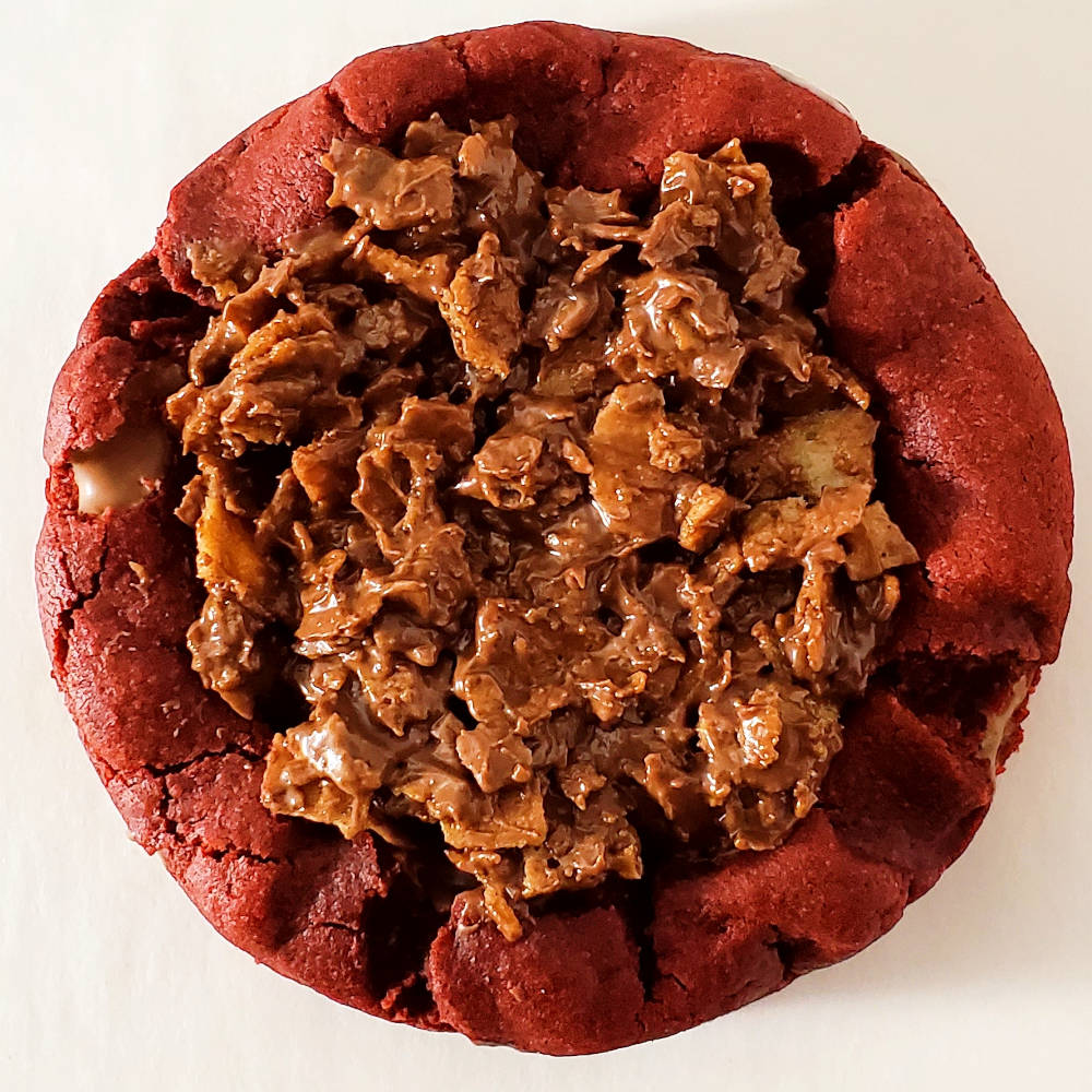 Red Velvet Nutella Crunch Deep Dish Cookie Edmonton Cookies By Liam Top
