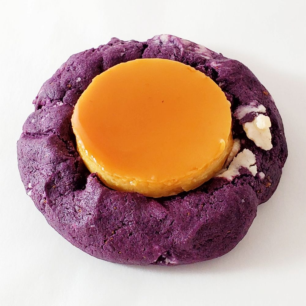 Ube Leche Flan Cookie Edmonton Cookies by Liam Home Bakery Angle