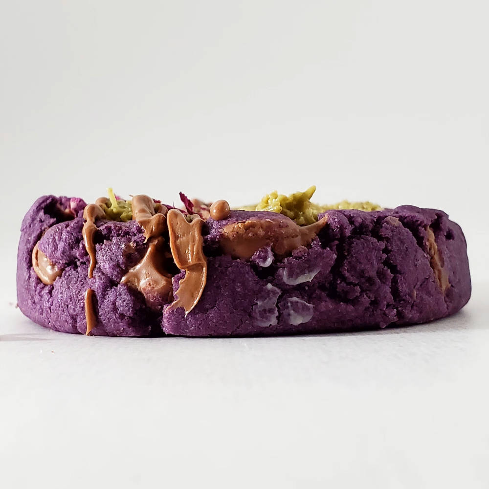Ube Pistachio Crunch Deep Dish Cookie Edmonton Cookies By Liam Side